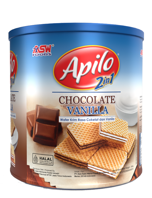 Apilo Wafer 2IN1 Chocolate & Vanilla Cream